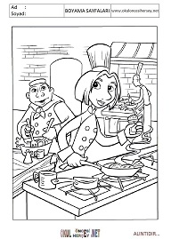 ratatouille boyama sayfaları